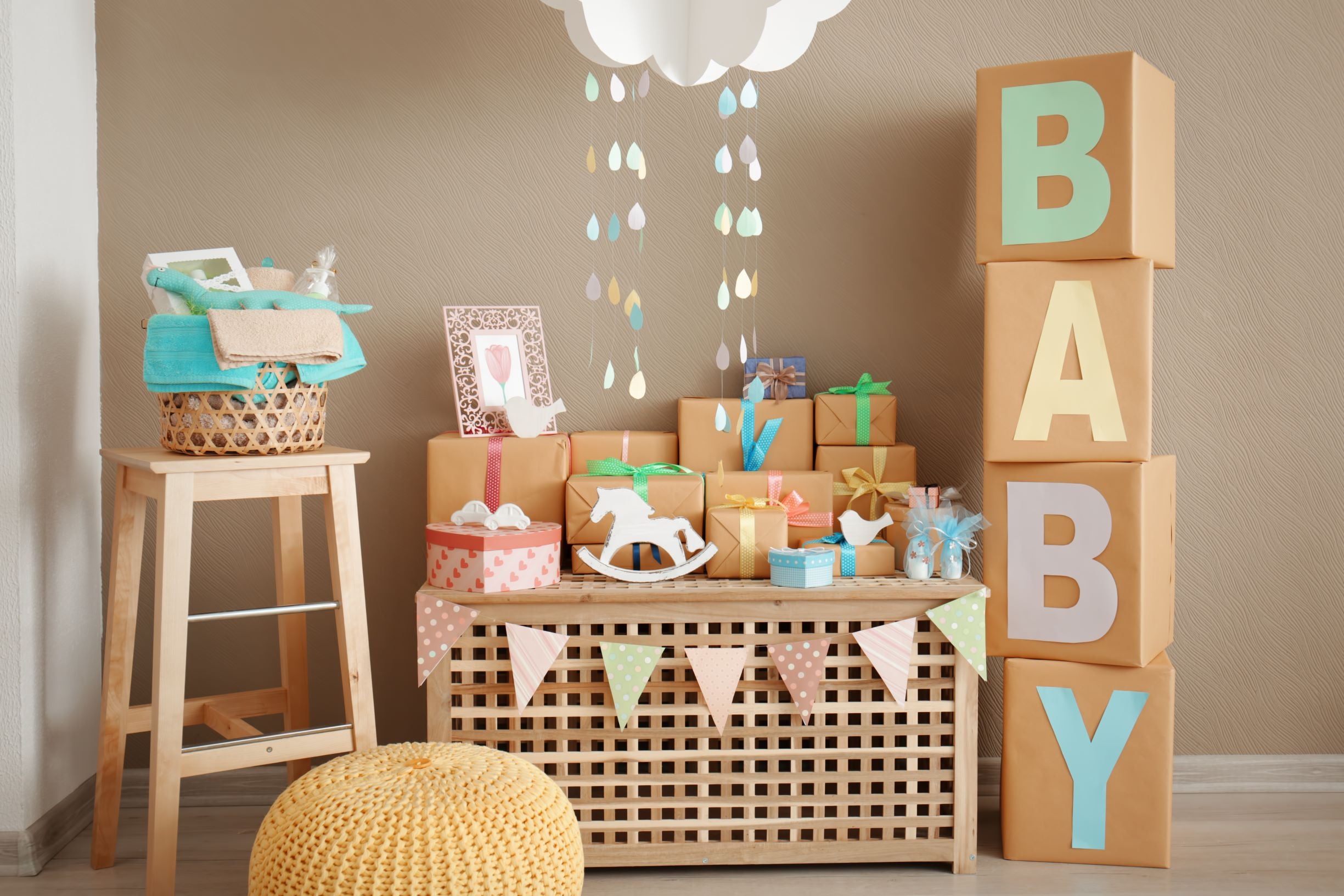 Baby gift wrap ideas: Showered with love - Think.Make.Share.