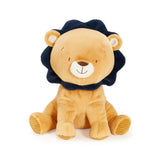 Orange lion stuffed animal on a white background