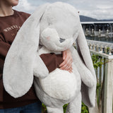 Grand 41" Floppy Nibble Bunny - Gray-Stuffed Animal-SKU: 190355 - Bunnies By The Bay