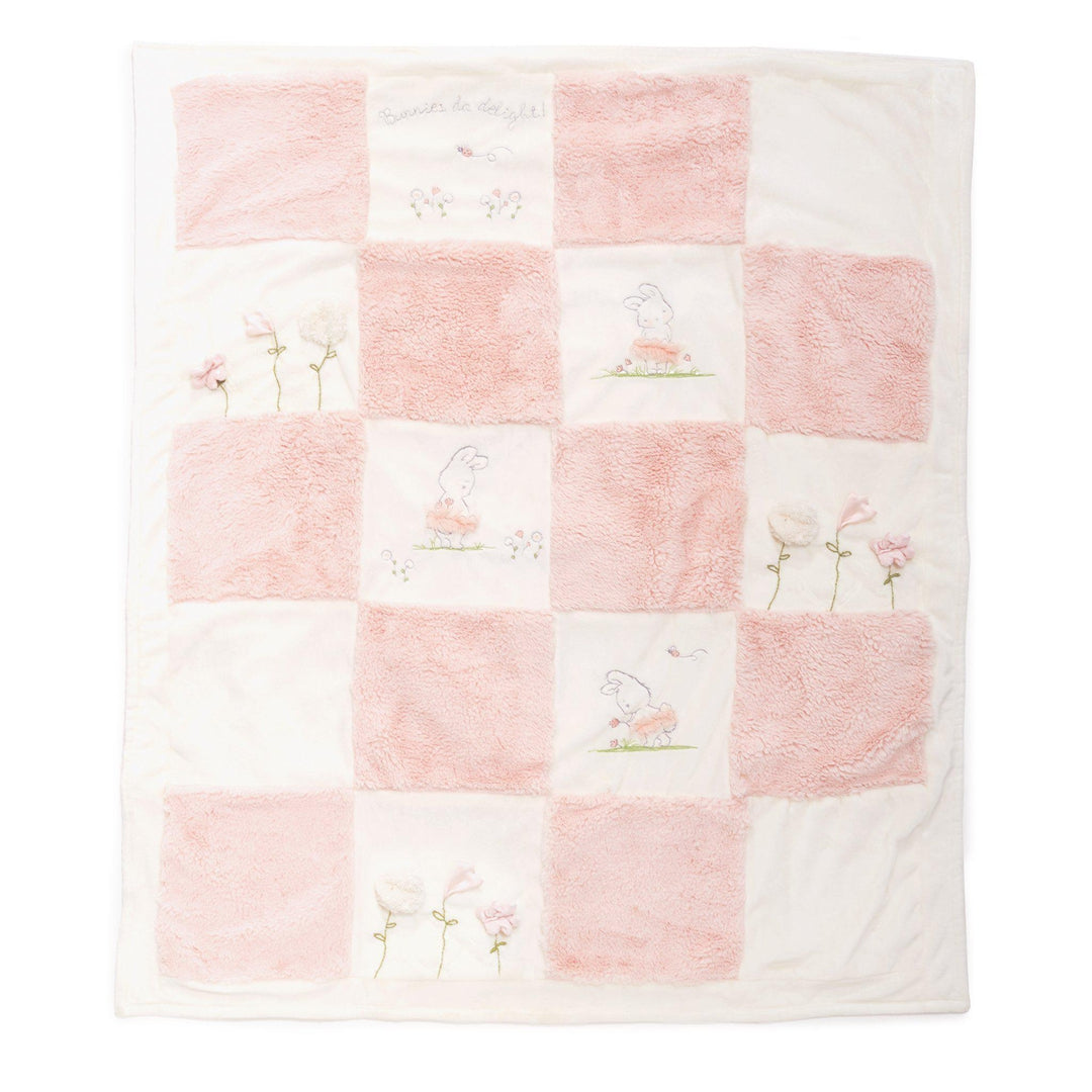 Bunnies by The Bay Tutu Delight Velour Quilt Pink
