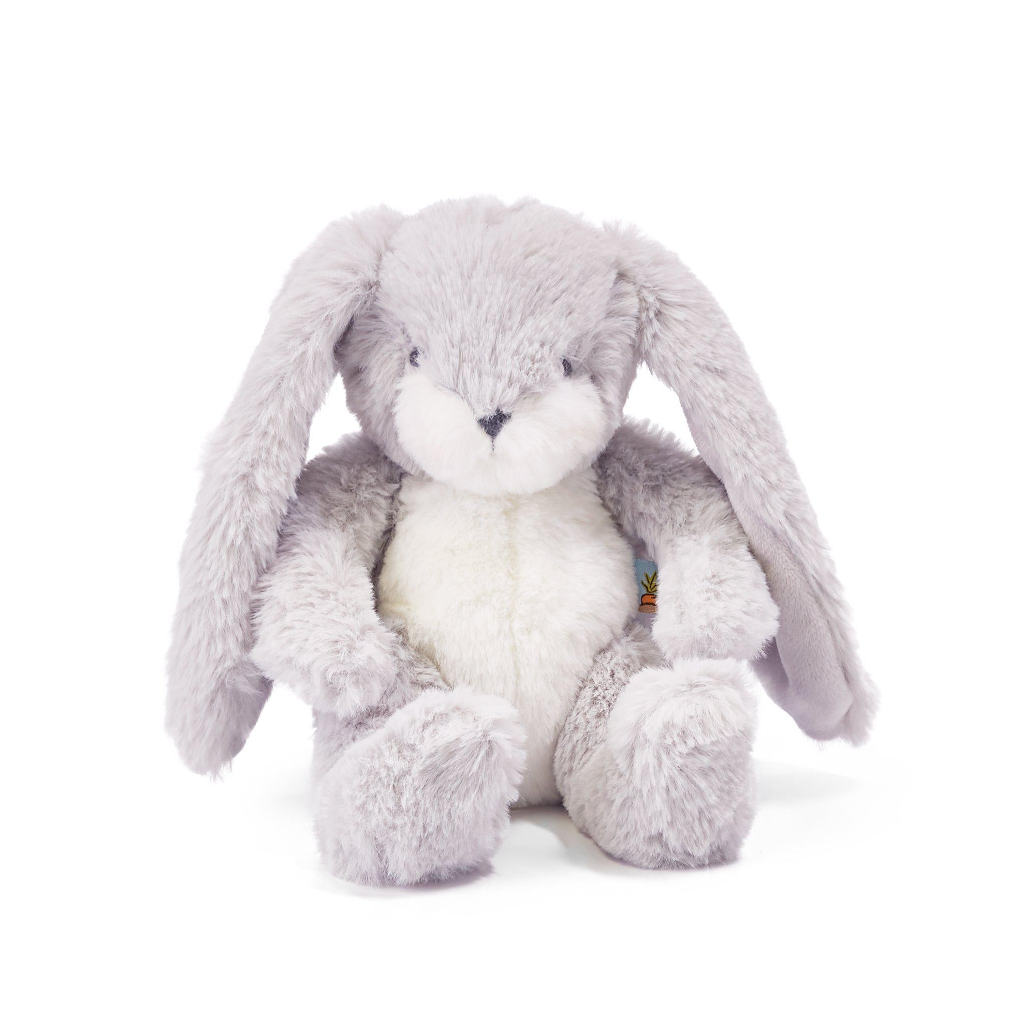 Wee Nibble 8” Bunny | Stuffed Animal | Gray Bunny Plush - Bunnies