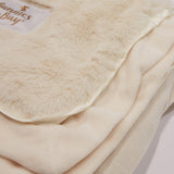 Big Cozy Nibble Fur Blanket - Cream 50 x 60-Blanket-SKU: 103124 - Bunnies By The Bay