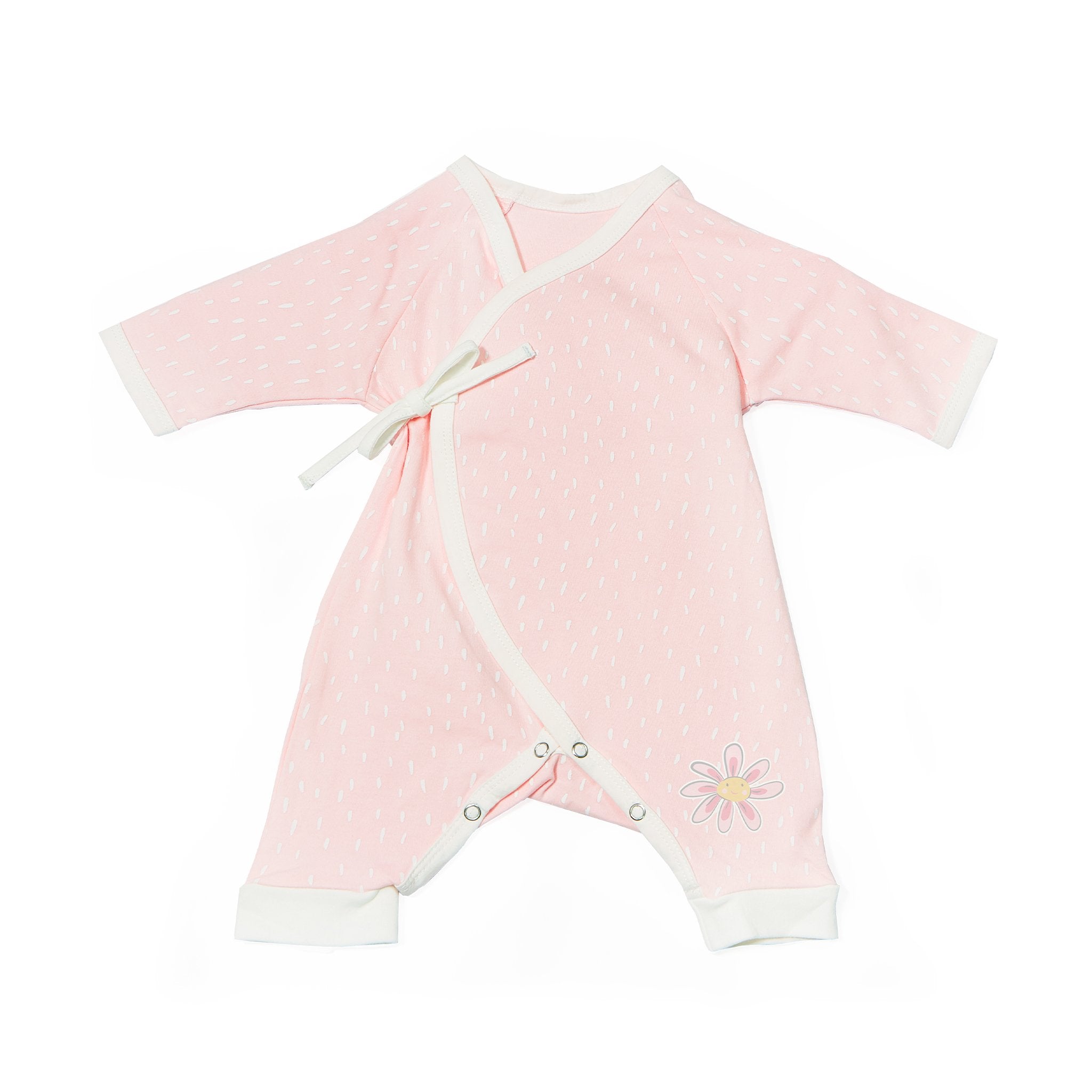 PEBBLE BABY KIMONO ROMPER - BLUSH main image 1