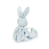 Back view of a blue bunny pacifier holder