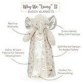 Peanut Gray Buddy Blanket-Jungle-SKU: 190137 - Bunnies By The Bay