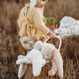 Bunny Plush Stuffed Animal - Bun Bun Little Nibble 12" White Bunny-Stuffed Bunny-SKU: 100982 - Bunnies By The Bay