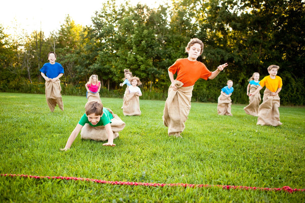 Outdoor kids games - Sack Race