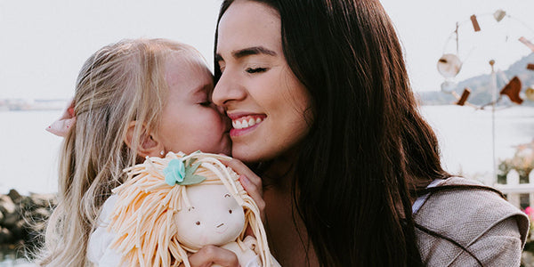 Mom and daugter showing affection 