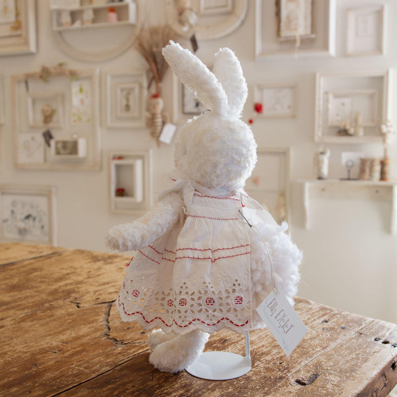 Hutch Studio Original - Ella Eyelet - Hand-Crafted Tea Stained Nubby Fur Bunny-Hutch Studio Original-SKU: 730145 - Bunnies By The Bay