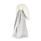 Gray blanket with white hood on a white background