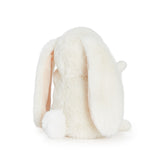 Cream plush toy with long ears on a white background