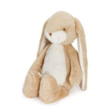 Plush toy rabbit with long ears on a white background
