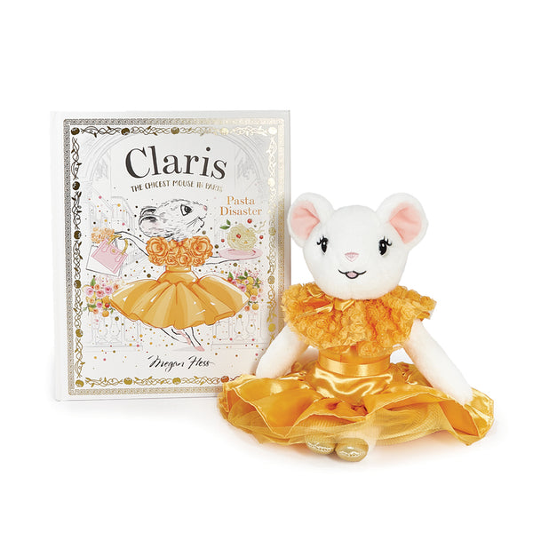RETIRED - Claris The Mouse: Pasta Disaster & Tangerine Plush Book Bund