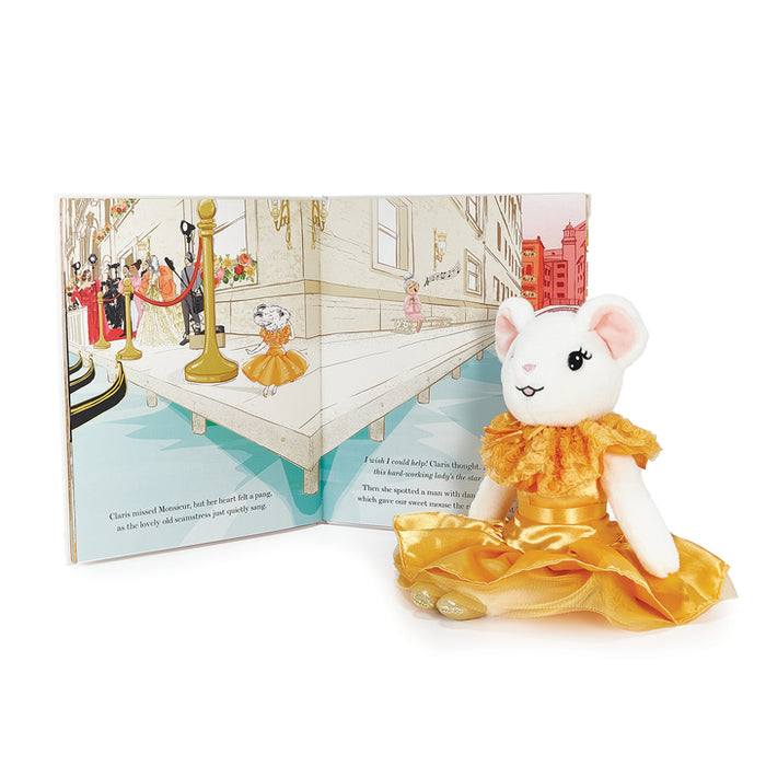 RETIRED - Claris The Mouse: Pasta Disaster & Tangerine Plush Book Bund