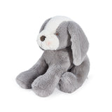 Bunnies by the Bay Sweet gray Mutt Puppy Dog stuffed animal plush toy, side view, baby safe, soft fur, Personalized Gift