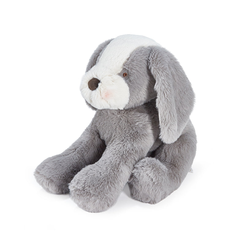 Bunnies by the Bay Sweet gray Mutt Puppy Dog stuffed animal plush toy, side view, baby safe, soft fur, Personalized Gift