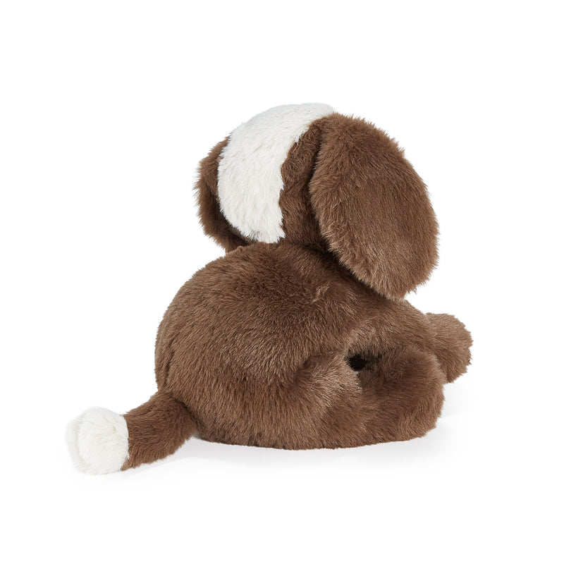 Bunnies by the Bay Little cocoa Brown Mutt Puppy Dog stuffed animal plush toy, back view, baby safe, showing tail, Personalized Gift