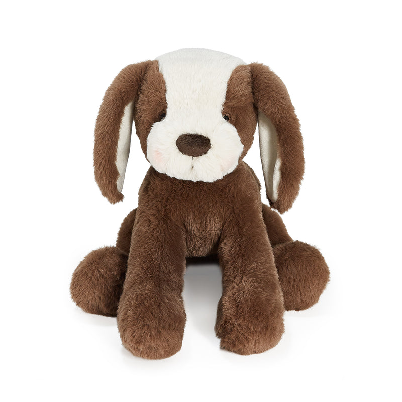 Bunnies by the Bay Sweet cocoa brown Mutt Puppy Dog stuffed animal plush toy, front view, baby safe, soft fur, Personalized Gift