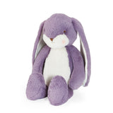 Purple stuffed animal bunny on white background