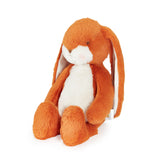 Orange bunny stuffed animal on white background