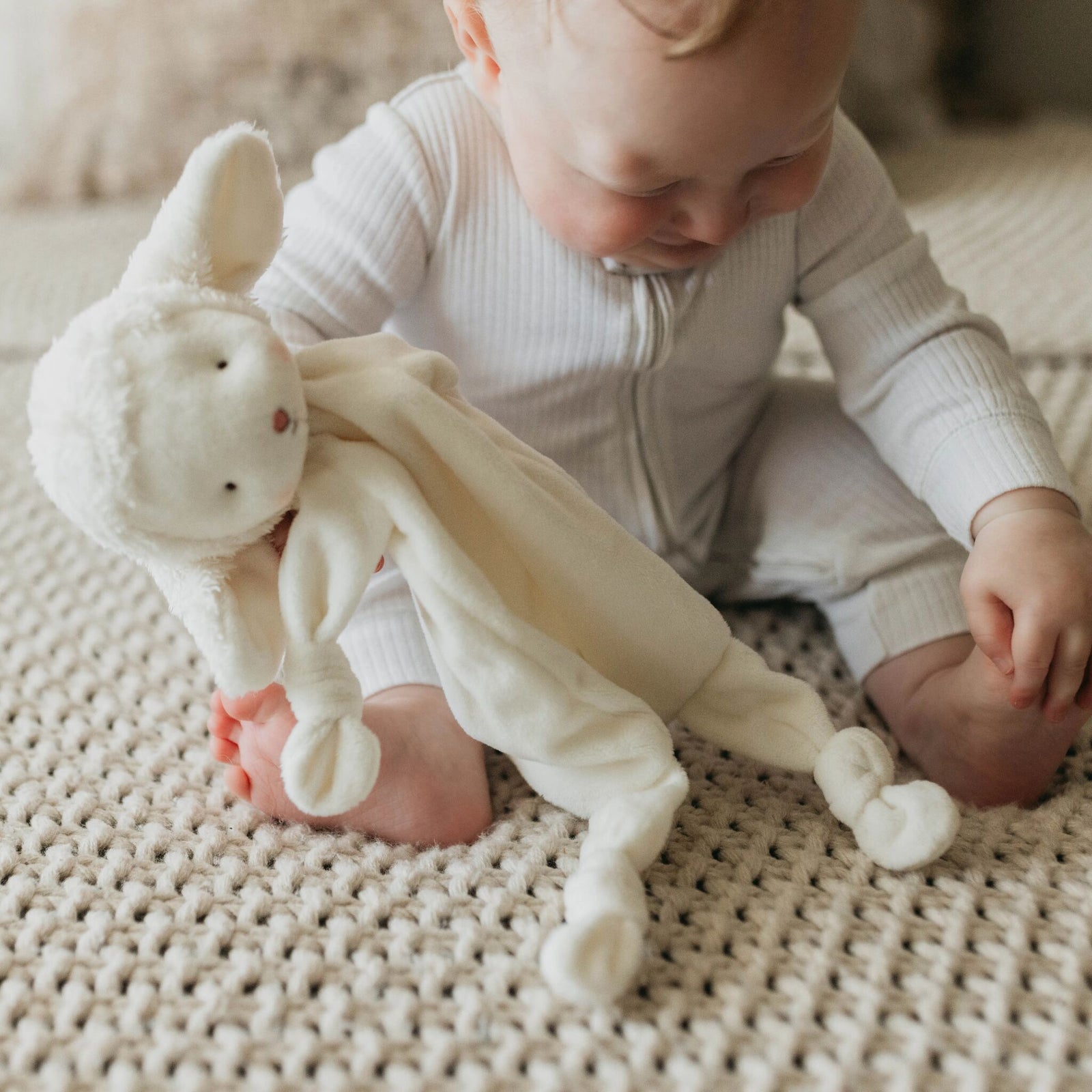 Kiddo the Lamb Knotty Friend | Baby Lovey | Pacifier Holder