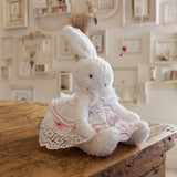 Hutch Studio Original - Ella Eyelet - Hand-Crafted Tea Stained Nubby Fur Bunny-Hutch Studio Original-SKU: 730145 - Bunnies By The Bay