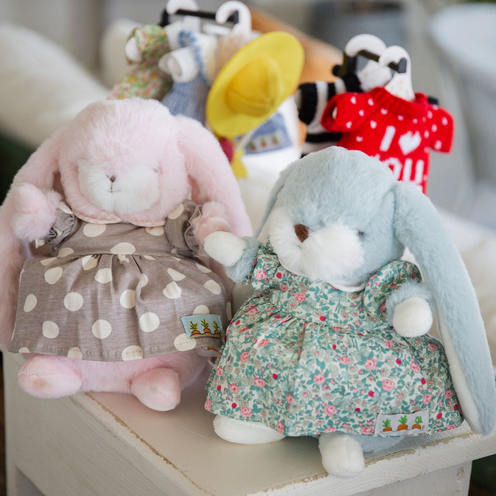 Tiny Nibble Bunny - Stormy Blue | Little Stuffed Bunny