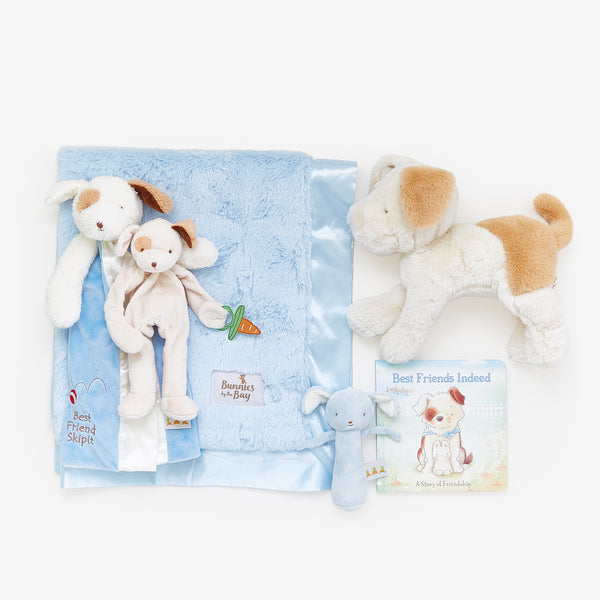 Bunnies Do Delight Gift Set - Skipit Blue-Baby Gift Sets-SKU: - Bunnies By The Bay