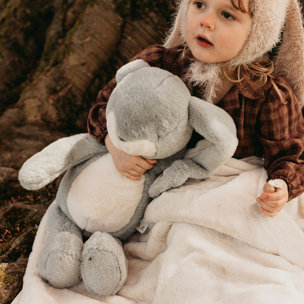 Big 20" Floppy Nibble Bunny - Spa Blue-Stuffed Animal-SKU: - Bunnies By The Bay