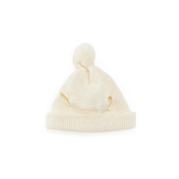 Small Knit Beanie - Cream-Accessories-SKU: - Bunnies By The Bay