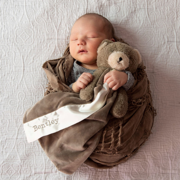 Cubby the Bear Buddy Blanket-Lovey - Buddy Blanket-SKU: - Bunnies By The Bay