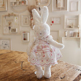 Hutch Studio Original - Ella Eyelet - Hand-Crafted Tea Stained Nubby Fur Bunny-Hutch Studio Original-SKU: 730145 - Bunnies By The Bay