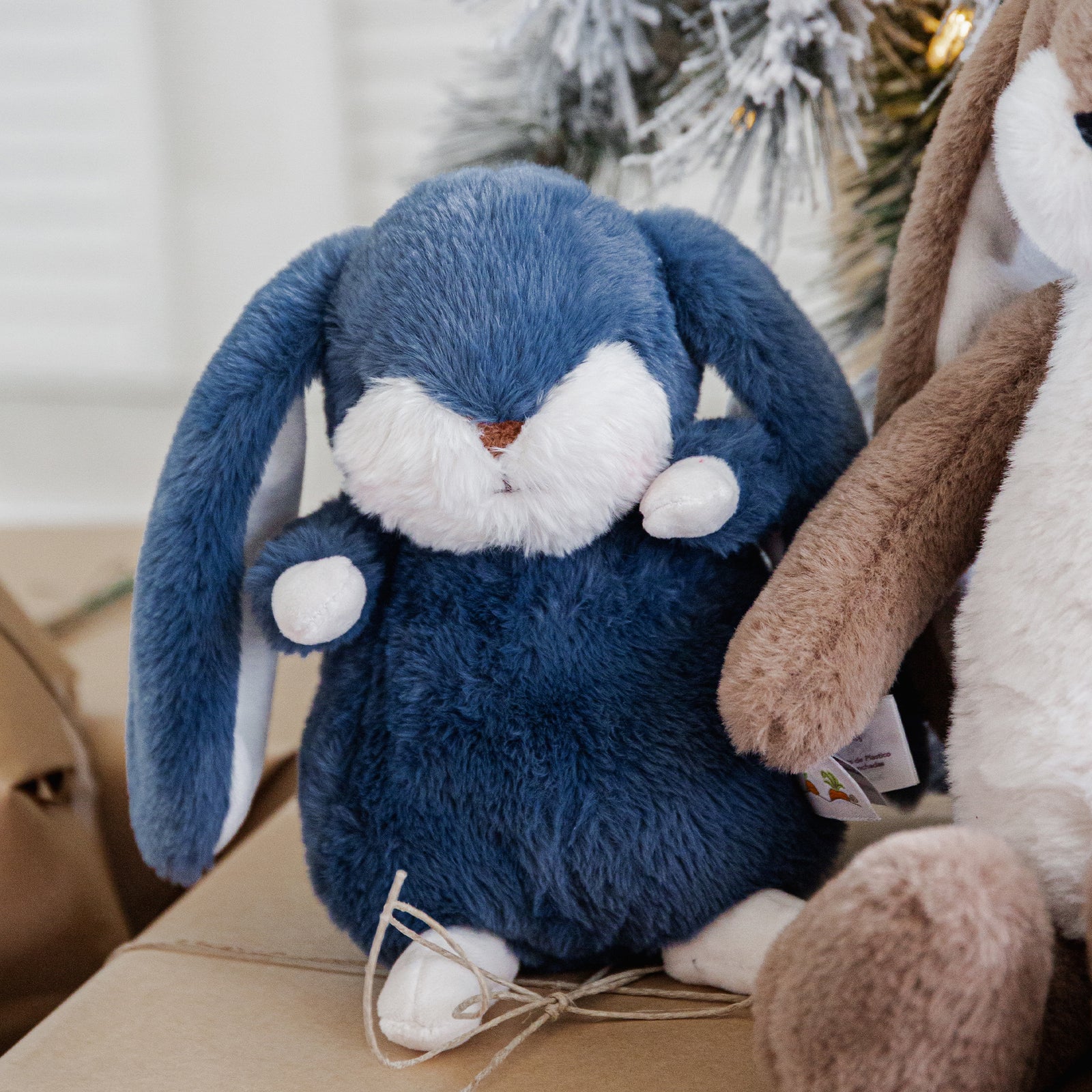 2025新作新品　bashful　blue　bunny うさぎ Large Blue Plush Bunny with Long Ears – House of Hazen