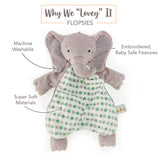 Penny the Elephant Flopsie-Lovey - Flop Hop-SKU: - Bunnies By The Bay