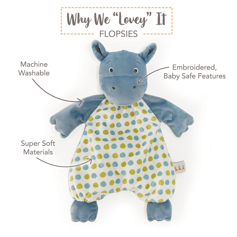 Henny the Hippo Flopsie-Lovey - Flop Hop-SKU: - Bunnies By The Bay
