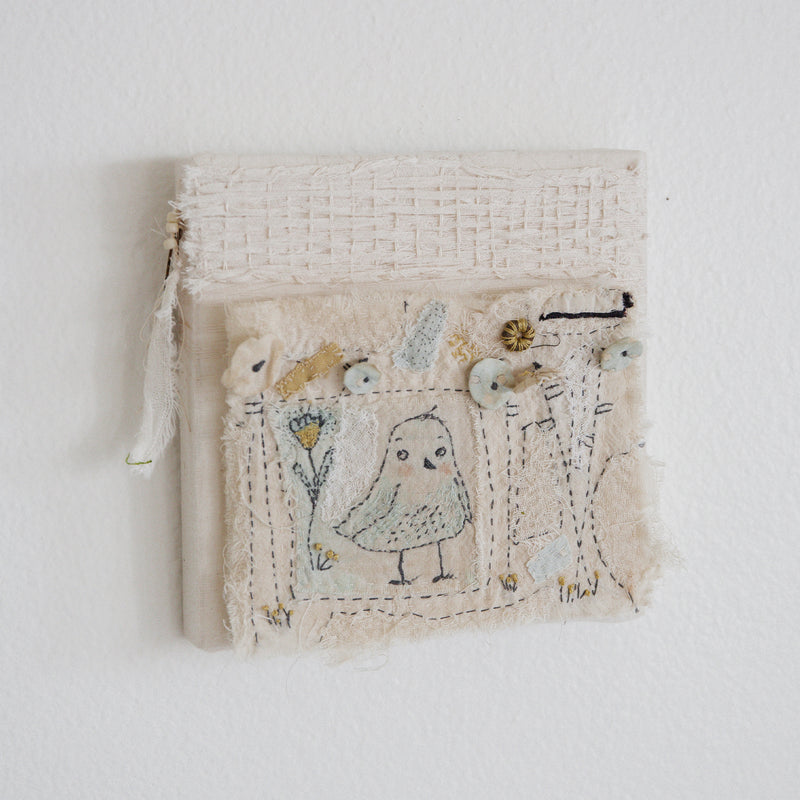 Hutch Studio - Birds the Word Fabric Art Collection | No Word From The Bird-Hutch Studio Original-SKU: - Bunnies By The Bay