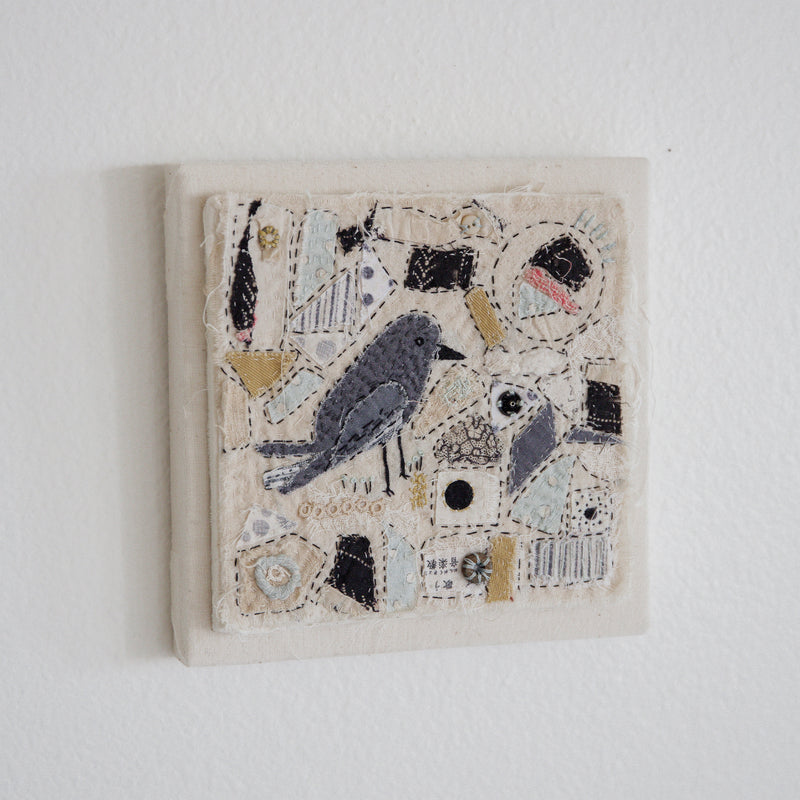 Hutch Studio - Birds the Word Fabric Art Collection | Flight Delay-Hutch Studio Original-SKU: - Bunnies By The Bay