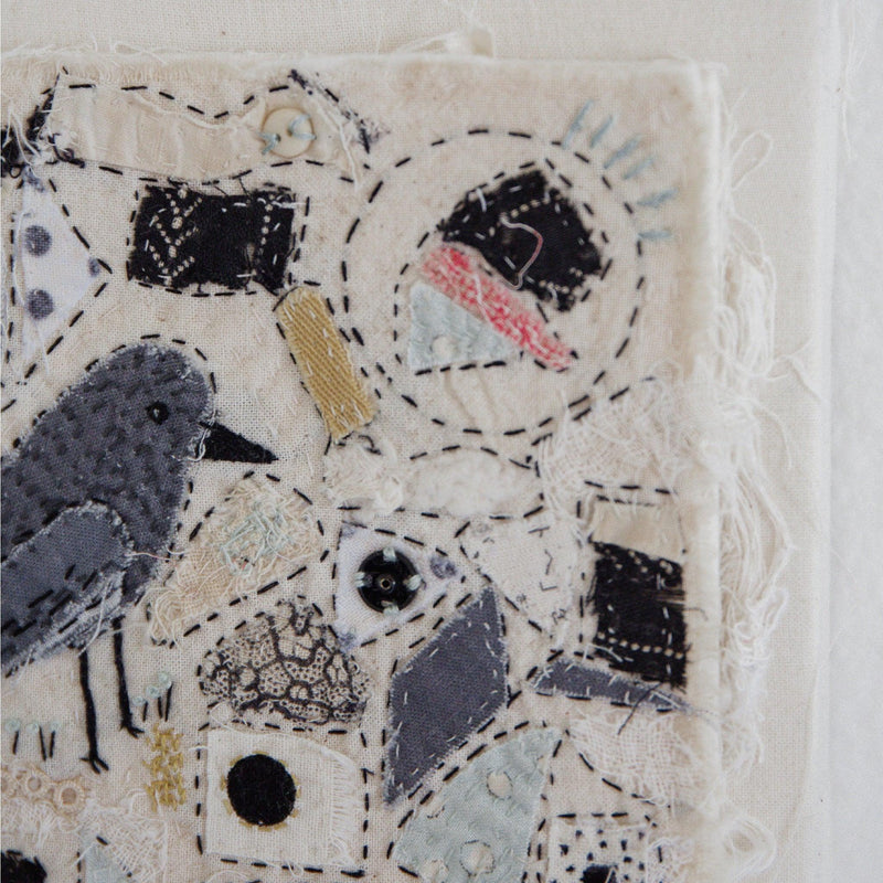 Hutch Studio - Birds the Word Fabric Art Collection | Flight Delay-Hutch Studio Original-SKU: - Bunnies By The Bay
