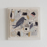 Hutch Studio - Birds the Word Fabric Art Collection | Flight Delay-Hutch Studio Original-SKU: - Bunnies By The Bay