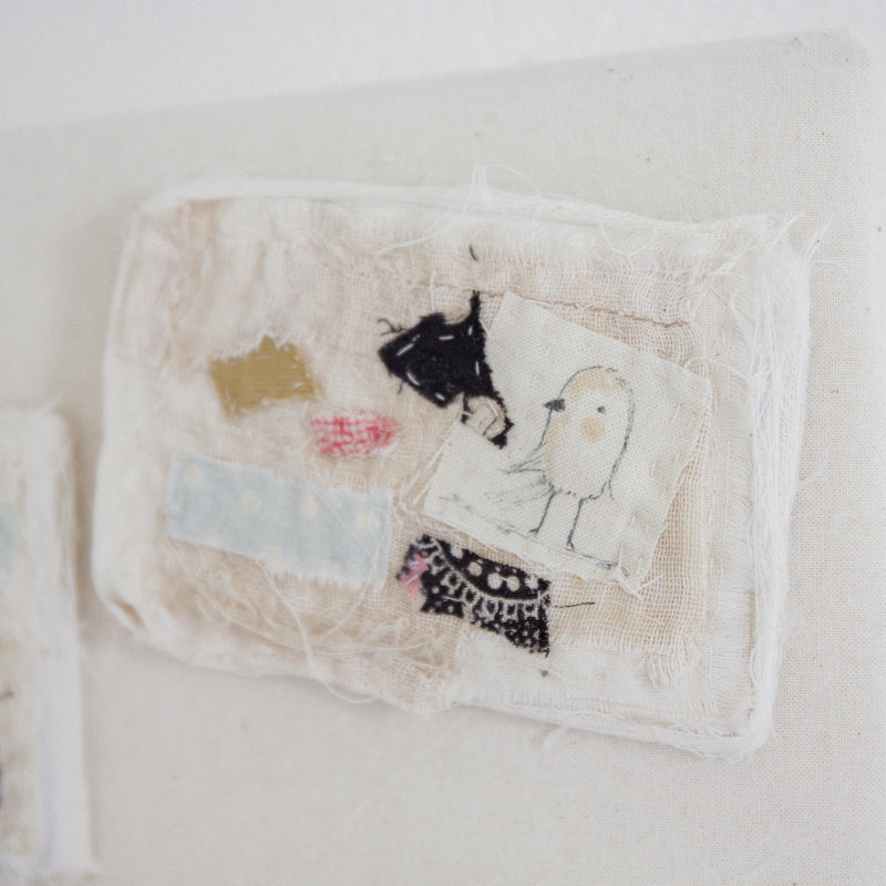 Hutch Studio - Birds the Word Fabric Art Collection | Three Wee Chichadee-Hutch Studio Original-SKU: - Bunnies By The Bay