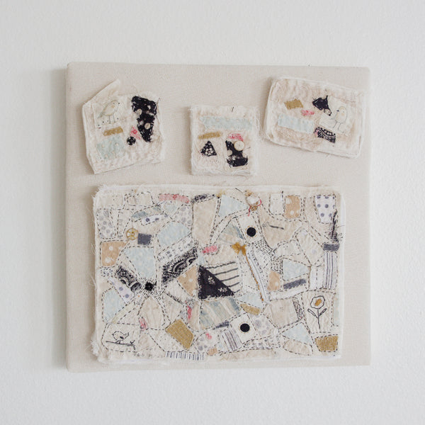 Hutch Studio - Birds the Word Fabric Art Collection | Three Wee Chichadee-Hutch Studio Original-SKU: - Bunnies By The Bay