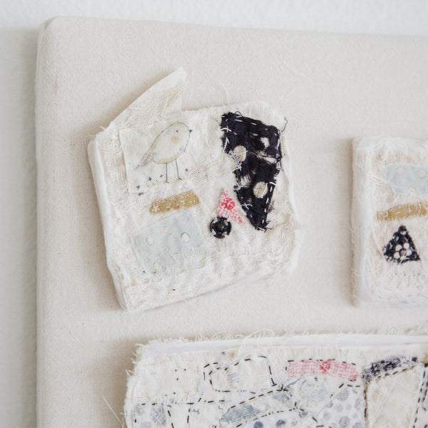 Hutch Studio - Birds the Word Fabric Art Collection | Three Wee Chichadee-Hutch Studio Original-SKU: - Bunnies By The Bay