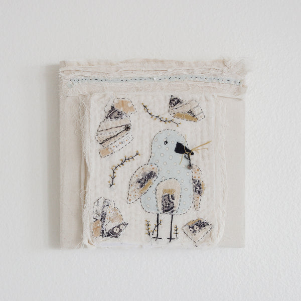 Hutch Studio - Birds the Word Fabric Art Collection | Early Bird-Hutch Studio Original-SKU: - Bunnies By The Bay