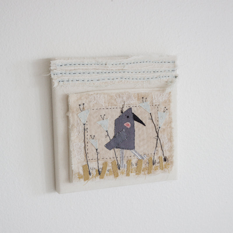 Hutch Studio - Birds the Word Fabric Art Collection | The Crows Knows-Hutch Studio Original-SKU: - Bunnies By The Bay
