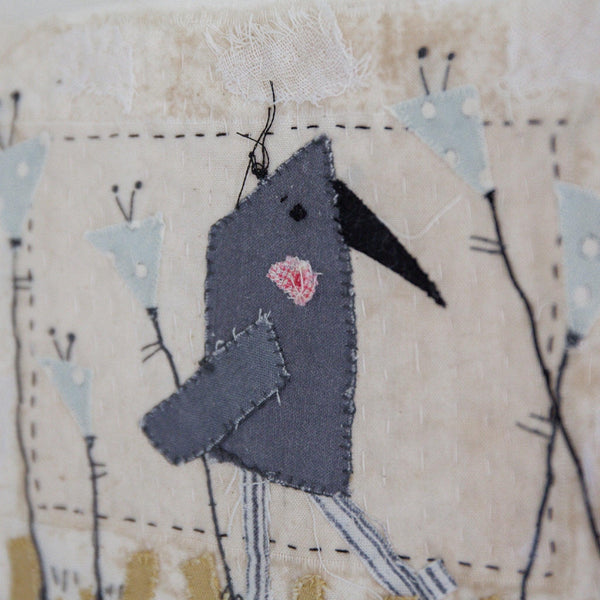 Hutch Studio - Birds the Word Fabric Art Collection | The Crows Knows-Hutch Studio Original-SKU: - Bunnies By The Bay