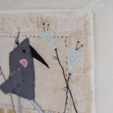 Hutch Studio - Birds the Word Fabric Art Collection | The Crows Knows-Hutch Studio Original-SKU: - Bunnies By The Bay