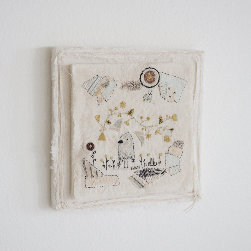 Hutch Studio - Birds the Word Fabric Art Collection | A Birds Brain-Hutch Studio Original-SKU: - Bunnies By The Bay