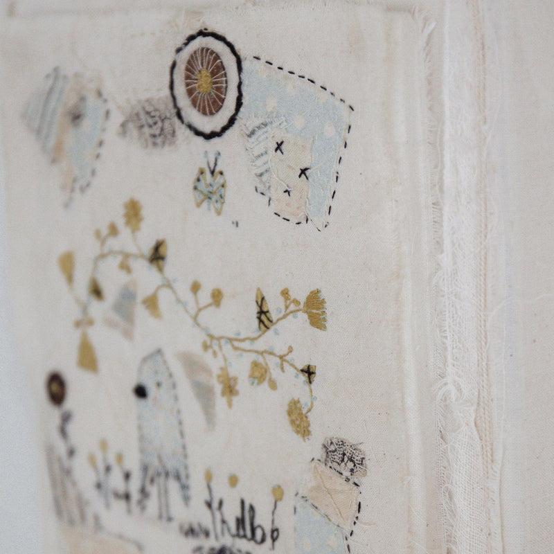 Hutch Studio - Birds the Word Fabric Art Collection | A Birds Brain-Hutch Studio Original-SKU: - Bunnies By The Bay