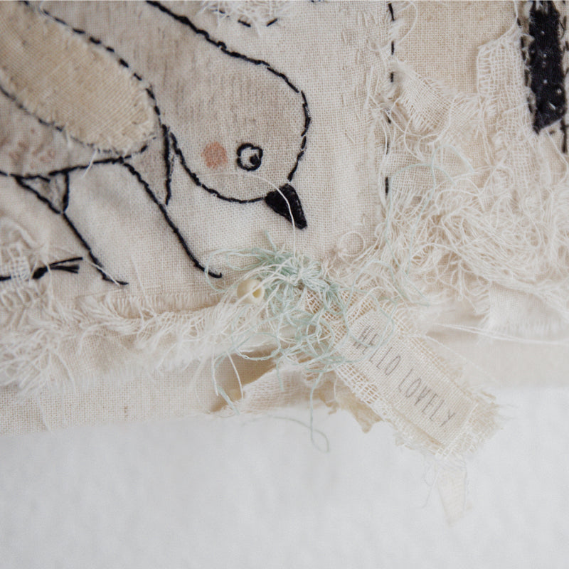Hutch Studio - Birds the Word Fabric Art Collection | Pecking Order-Hutch Studio Original-SKU: - Bunnies By The Bay