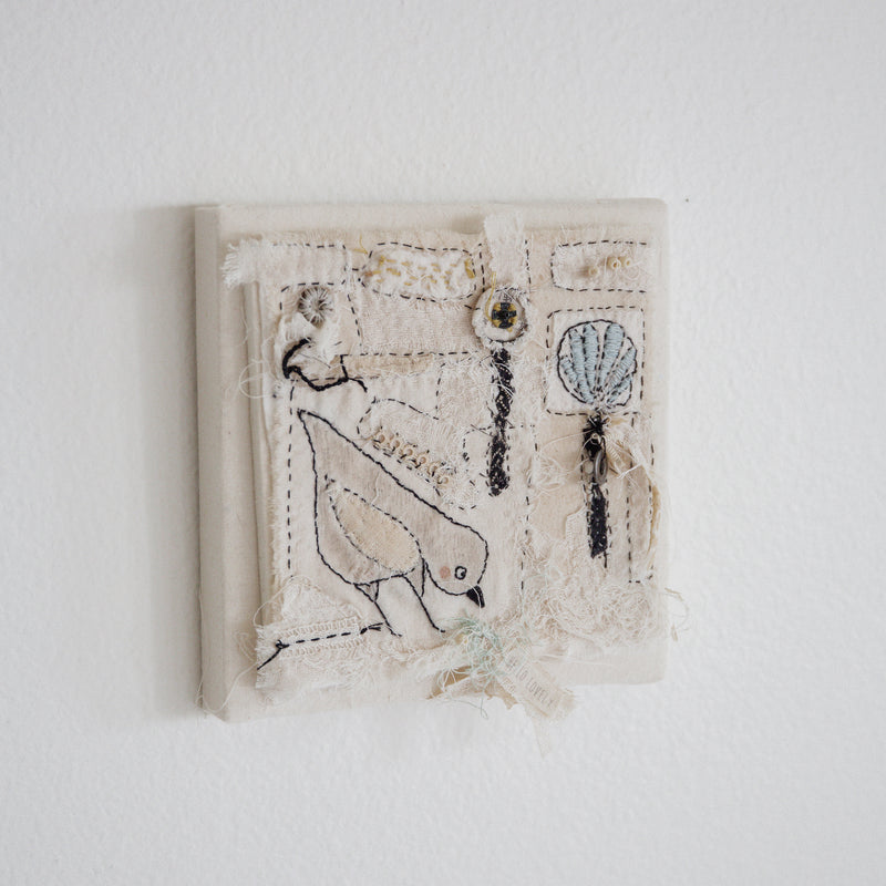 Hutch Studio - Birds the Word Fabric Art Collection | Pecking Order-Hutch Studio Original-SKU: - Bunnies By The Bay